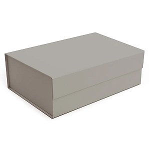 Caixa Rígida Dobrável Retangular com Ímã M Gris 29x21x9cm - 5 Un