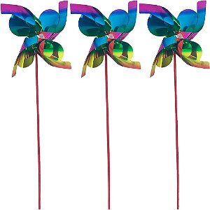 Lembrancinha Cata-Vento Metalizado Multicolorido - 1 Un