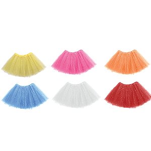 Saia Carnaval de Tule Sortido 40cm - 1 Un