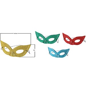 Máscara Carnaval Diversos 19,5x6,5cm - 1 Un