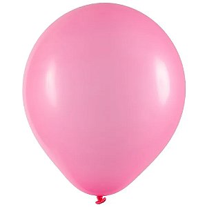 Balão Látex Tradicional Redondo 5" Liso Pink - 50 Un