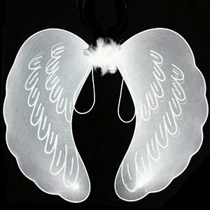 Acessório Asa de Anjo Branco 30cm - 1 Un