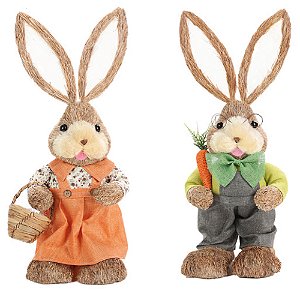 Coelho da Páscoa em Palha Sortido 65cm M1 - 1 Un