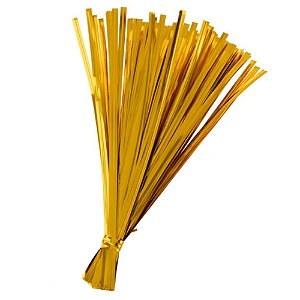 Lacre Fecho Dourado 7mmx30cm - 100 Un