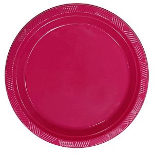 Prato Plástico Happy Line 15cm Pink - 8 Un