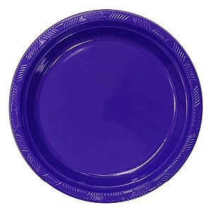 Prato Plástico Happy Line 15cm Roxo - 8 Un