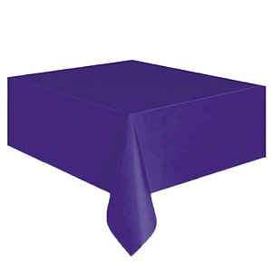 Toalha de Mesa Plástica Happy Line 1,37x1,77 Metros Roxo - 1 Un
