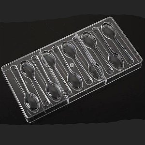 Forma Policarbonato Para Chocolate Molde Colher 10 Cavidades - 1 Un