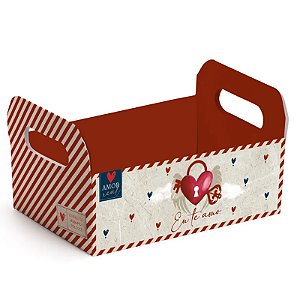 Kit Caixote de Cartão Amor Real G 25x19x10cm - 10 Un