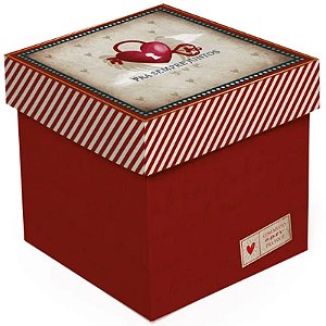 Kit Caixa Cubo Amor Real GG 19x19x19cm - 10 Un