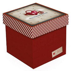 Kit Caixa Cubo Amor Real P 13x13x13cm - 10 Un
