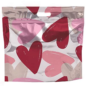 Kit Sacola Laminada com Zíper 46x43+5cm Passione - 10 Un