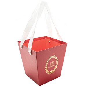 Caixa Quadrada Alta Liso 13x17x18cm Vermelho Cereja - 1 Un