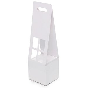 Sacola de Papel Slim Liso 12x12x42cm Branco - 1 Un