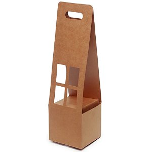 Sacola de Papel Slim Liso 12x12x42cm Kraft - 1 Un