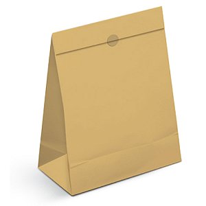 Kit Saco de Papel Para Presente M 27x19,5x9,5cm Butter Yellow Amarelo - 10 Un