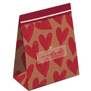 Kit Saco de Papel Para Presente P 22x15x7cm Season Love - 10 Un