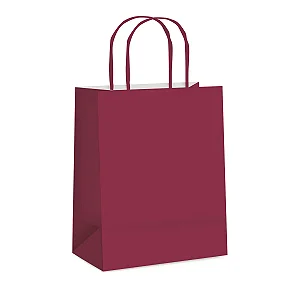 Kit Sacola de Papel Marsala G 26,5x13x32cm - 10 Un