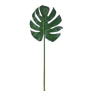 Folhas Decorativas Permanentes - Costela de Adão 88cm Verde - 1 Haste