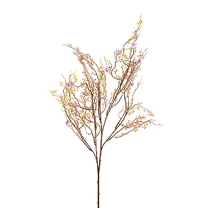Flores Decorativas Permanentes - Flor de Ameixa X18 70cm Roxa - 6 Hastes