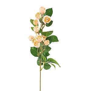 Flores Decorativas Permanentes - Haste de Rosas X15 70cm Salmão - 6 Hastes