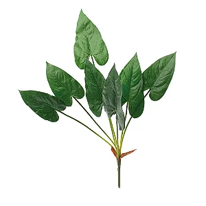 Folhas Decorativas Permanentes - Buquê Costela de Adão X7 76cm Verde - 1 Buquê