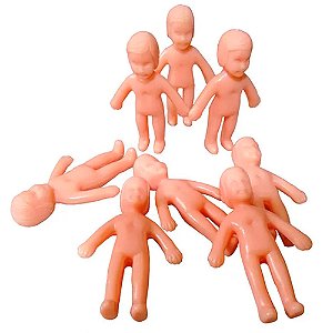 Lembrancinha Infantil - Mini Boneco Pele Clara - 12 Un
