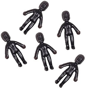 Lembrancinha Infantil - Mini Boneco Pele Escura - 12 Un