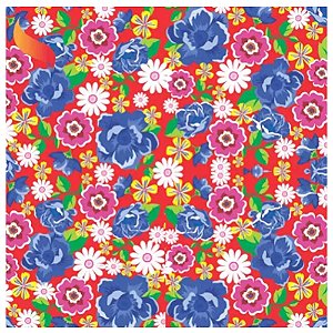 TNT Para Decoração de Festa Junina - Chita Vermelha - 1,40x50 Metro