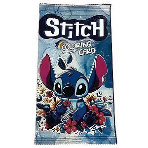 Lembrancinha Infantil - Cards para Colorir Stitch - 1 Un