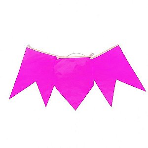 Bandeirinhas Junina de Papel Seda Pink Bandeirola 10 Metros - 1 Un