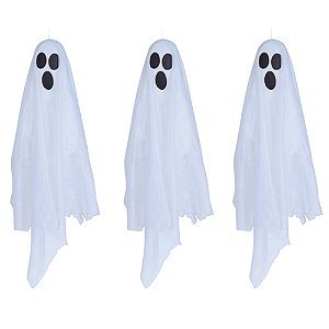Bonecos Trio de Fantasmas Assustadores 90cm - 3 Un