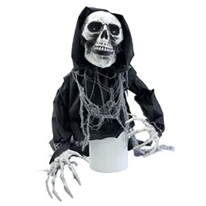 Caveira Rastejante Alexander Com Som, Luz e Movimento 30cm - 1 Un