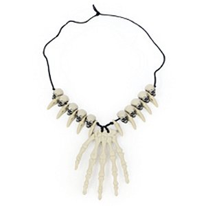 Colar Mãos Esqueleto Halloween - 1 Un