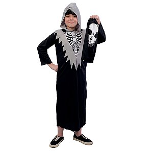 Fantasia Halloween Infantil - Esqueleto Egon 6 A 9 Anos - 1 Un