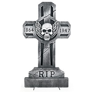 Lápide Cruz Rip Halloween 91cm - 1 Un