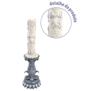 Vela de Resina Reinado Aslan Clássico M 28x11cm - 2 Peças