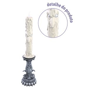 Vela de Resina Reinado Galen Clássico G 28x11cm - 2 Peças