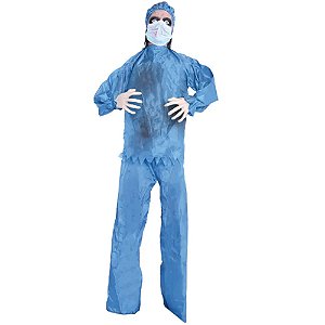 Zumbi Enfermeiro Parker Com Som, Luz e Movimento 1,70 Metros - 1 Un