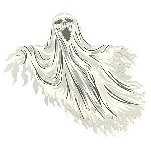 Painel Halloween Horripilante Fantasma - 1 Un