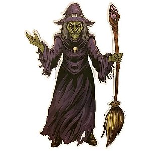 Painel Halloween Horripilante Bruxa - 1 Un