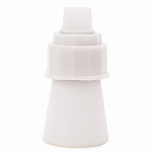Adaptador Bico de Confeitar Plástico Duplo 3x3x6cm - Kit com 3 Un - Cromus Allonsy