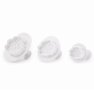 Cortador e Marcador Ejetor Plástico Peônia - Jogo com 3 Un - Cromus Allonsy