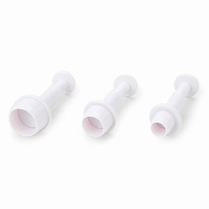 Cortador e Marcador Ejetor Plástico Redondo - Jogo com 3 Un - Cromus Allonsy