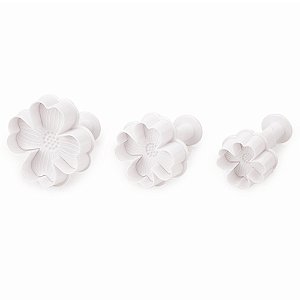 Cortador e Marcador Ejetor Plástico Trevo 4 Folhas - Jogo com 3 Un - Cromus Allonsy