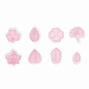 Cortador e Marcador Temático Folhas - Jogo com 16 Un - Cromus Allonsy