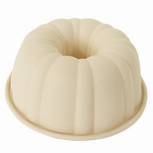 Forma de Silicone Redonda Centro Oco Bege 22x22x9cm - 1 Un - Cromus Allonsy