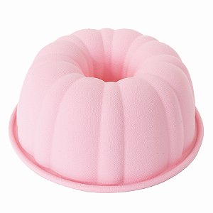 Forma de Silicone Redonda Centro Oco Rosa 22x22x9cm - 1 Un - Cromus Allonsy