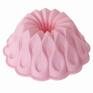 Forma de Silicone Redonda Coroa Rosa 26x26x10cm - 1 Un - Cromus Allonsy