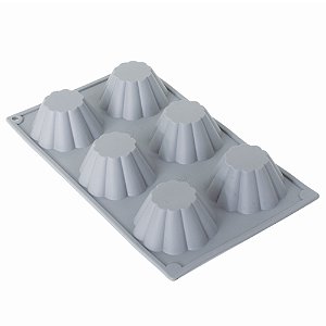Forma de Silicone Monoporção Mini Flan 30x17,5x3,8cm - 1 Un - Cromus Allonsy